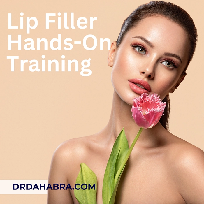 image of all about lips filler hands-on training with Dr. Dahabra